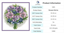 Load image into Gallery viewer, Bouquet Floral Patterns Cross Stitch Kits – DIY Embroidery Kit for Beginners & Crafters