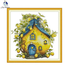 Load image into Gallery viewer, Joy Sunday Cottage Series Cross Stitch Kit – Printed Aida 11CT/14CT/16CT DIY Embroidery Set