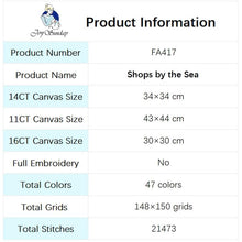 Load image into Gallery viewer, Seaside Shop Joy Sunday Cross Stitch Kit Scenery Patterns - AIMDIY