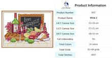 Load image into Gallery viewer, Joy Sunday Cross Stitch Kits Wine Bottle Pattern