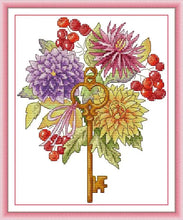 Load image into Gallery viewer, Joy Sunday Cross Stitch Kit – Keys To Riches DIY Embroidery Kit