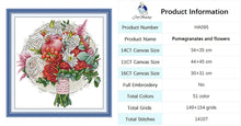 Load image into Gallery viewer, Bouquet Floral Patterns Cross Stitch Kits – DIY Embroidery Kit for Beginners & Crafters