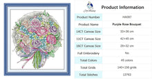 Load image into Gallery viewer, Bouquet Floral Patterns Cross Stitch Kits – DIY Embroidery Kit for Beginners & Crafters
