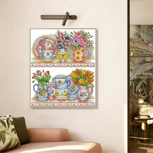 Load image into Gallery viewer, Shelf Flowers and Tea Service - AIMDIY