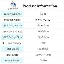 Load image into Gallery viewer, Sleeping Bunny Baby Cartoon Animal Pattern 11CT Cross Stitch Kits - AIMDIY
