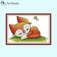 Load image into Gallery viewer, Sleeping Little Fox Cartoon Animals - AIMDIY
