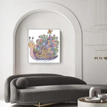 Load image into Gallery viewer, Snail House Floral Scenery Pattern X Stitch Patterns - AIMDIY