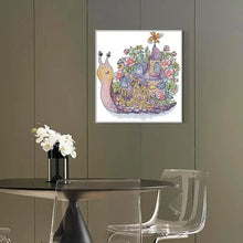 Load image into Gallery viewer, Snail House Floral Scenery Pattern X Stitch Patterns - AIMDIY