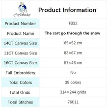 Load image into Gallery viewer, Snow Carriage Winter Animal Patterns Cross Stitch - AIMDIY