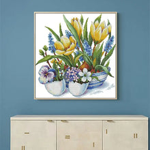 Load image into Gallery viewer, Spring Calling Joy Sunday Floral Pattern Cross Stitch