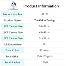 Load image into Gallery viewer, Spring Calling Joy Sunday Floral Pattern Cross Stitch