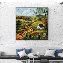 Load image into Gallery viewer, Spring Hills Landscape Pattern Cross Stitch Kit - AIMDIY