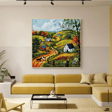 Load image into Gallery viewer, Spring Hills Landscape Pattern Cross Stitch Kit - AIMDIY