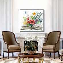 Load image into Gallery viewer, Spring in the Book Floral Cross Stitch Kit