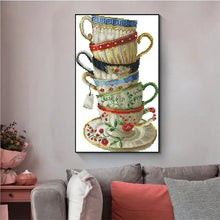 Load image into Gallery viewer, Still Life Patterns Delicate Coffee Cup Cross Stitch - AIMDIY