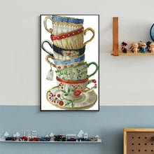 Load image into Gallery viewer, Still Life Patterns Delicate Coffee Cup Cross Stitch - AIMDIY