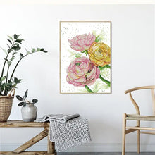 Load image into Gallery viewer, Summer Eustoma 14ct Floral Cross Stitch Kits - AIMDIY