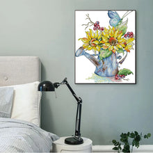Load image into Gallery viewer, Sunflower Bouquet Flower Motif Cross Stitch - AIMDIY