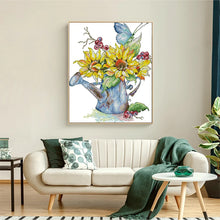 Load image into Gallery viewer, Sunflower Bouquet Flower Motif Cross Stitch - AIMDIY