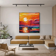 Load image into Gallery viewer, Sunset Cross Stitch Beautiful Scenery Pattern - AIMDIY