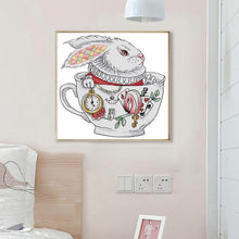Load image into Gallery viewer, Teacup Rabbit Cartoon Animal Pattern Cross Stitch Kits - AIMDIY