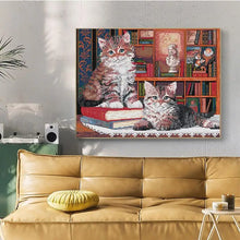 Load image into Gallery viewer, Cross Stitch Kits For Beginners - The Learned Cat Animal Pattern - AIMDIY