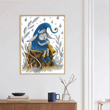 Load image into Gallery viewer, Trumpet Blowing Elf Cartoon Pattern Cross Stitch Kits - AIMDIY