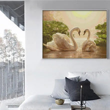 Load image into Gallery viewer, Two Swans Animal Pattern 14CT Cross Stitch Kit - AIMDIY