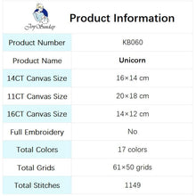 Load image into Gallery viewer, Unicorn Cross Stitch Counted DIY Kit - AIMDIY