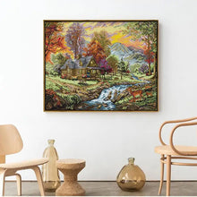 Load image into Gallery viewer, Vacation Villa Scenery Pattern Cross Stitch Embroidery Kit - AIMDIY