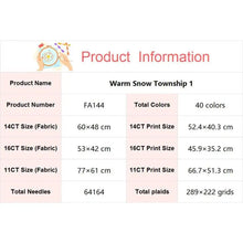 Load image into Gallery viewer, Warm Snow Country Winter Scenery Cross Stitch Kit - AIMDIY