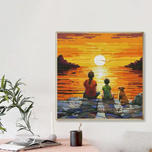 Load image into Gallery viewer, Watching Sunrise over the Sea Cross Stitch Kit - AIMDIY