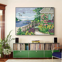 Load image into Gallery viewer, Waterfront Cottage Scenery Patterns Counted - AIMDIY