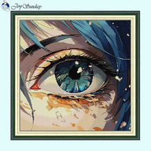 Load image into Gallery viewer, Window of the Heart Eye Cross Cross Stitch Pattern - AIMDIY