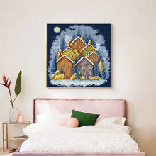 Load image into Gallery viewer, Winter Color House DIY Cross Stitch Kit - AIMDIY