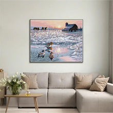 Load image into Gallery viewer, Winter Mandarin Ducks Animal Motifs Cross Stitch Kit - AIMDIY