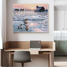 Load image into Gallery viewer, Winter Mandarin Ducks Animal Motifs Cross Stitch Kit - AIMDIY
