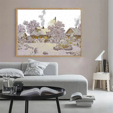 Load image into Gallery viewer, Cross Stitch Winter Village Landscape - AIMDIY