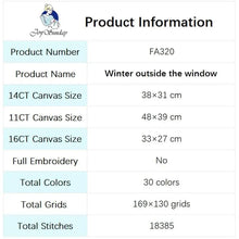 Load image into Gallery viewer, Winter Outside The Window DIY Hand Sewing Cross Stitch Kit - AIMDIY