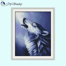 Load image into Gallery viewer, Wolf Animal Patterns Cross Stitch Kit - AIMDIY