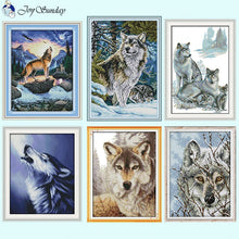 Load image into Gallery viewer, Wolf Animal Patterns Cross Stitch Kit - AIMDIY