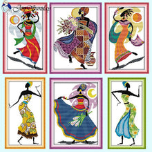 Load image into Gallery viewer, Main image of African Style Joy Sunday Cross Stitch Kit