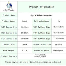 Load image into Gallery viewer, Joy Sunday Cross Stitch Kit – Keys To Riches DIY Embroidery Kit