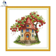 Load image into Gallery viewer, Joy Sunday Cottage Series Cross Stitch Kit – Printed Aida 11CT/14CT/16CT DIY Embroidery Set