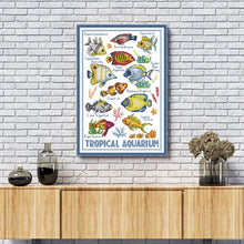 Load image into Gallery viewer, Beginner Cross Stitch Kit – Tropical Fish DIY Embroidery Kit