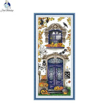 Load image into Gallery viewer, Joy Sunday Balcony Landscapes Cross Stitch Kit - European Scene with Printed Aida & DMC Threads