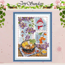 Load image into Gallery viewer, The Great Snow Patterns 14CT counted cross stitch fabric