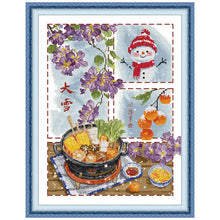 Load image into Gallery viewer, The Great Snow Patterns 11CT printed cross stitch kit