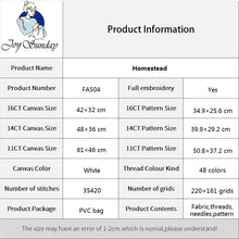 Load image into Gallery viewer, Completed DIY Homestead Landscapes cross stitch design