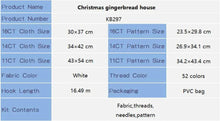 Load image into Gallery viewer, Joy Sunday cross stitch kit contents – gingerbread house pattern